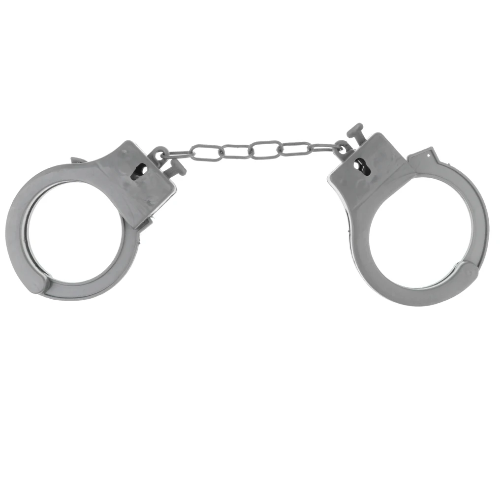 Plastic Police Handcuffs Toy Hand Cuffs Riot Officer Pretend Play Game Props