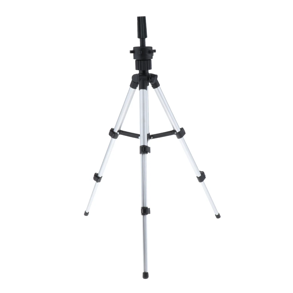 Adjustable Mannequin Tripod Stand for Wig Display Making, Aluminum Travel Foldable Hairdressing Head Holder Stand