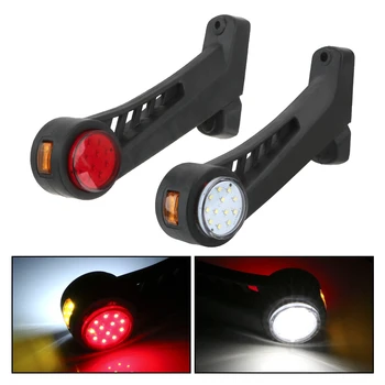 

LEEPEE Indicator Lights Tail Light For Trailer Lorry Lamps 27LED Truck Lamp 12/24V LED Side Marker Light Red White 2pcs/set