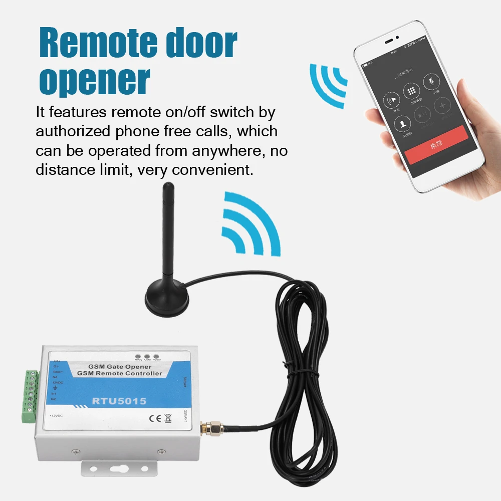 RTU5015 Модернизированный RTU5024 GSM ворота управление устройством открывания с SMS Пульт дистанционного управления сигнализации 1 выход и 2 входа приложение