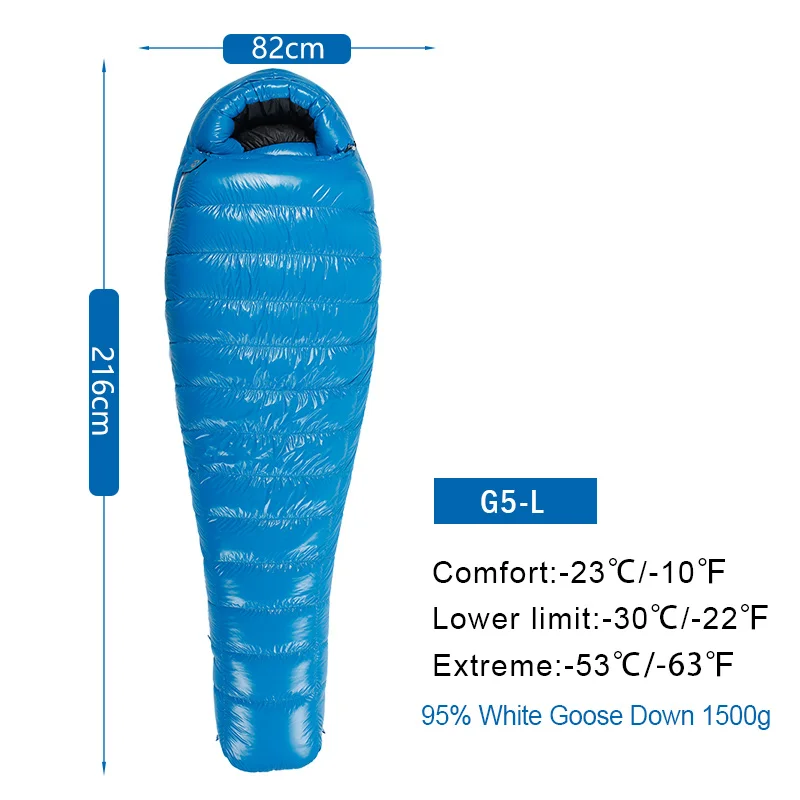 AEGISMAX G1-G5 Series 800FP Goose Down Sleeping Bag