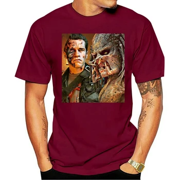 

2020 NEW T Shirt Terminator Vs Predator ( ) Black M-Xxxl Basic Models Tee