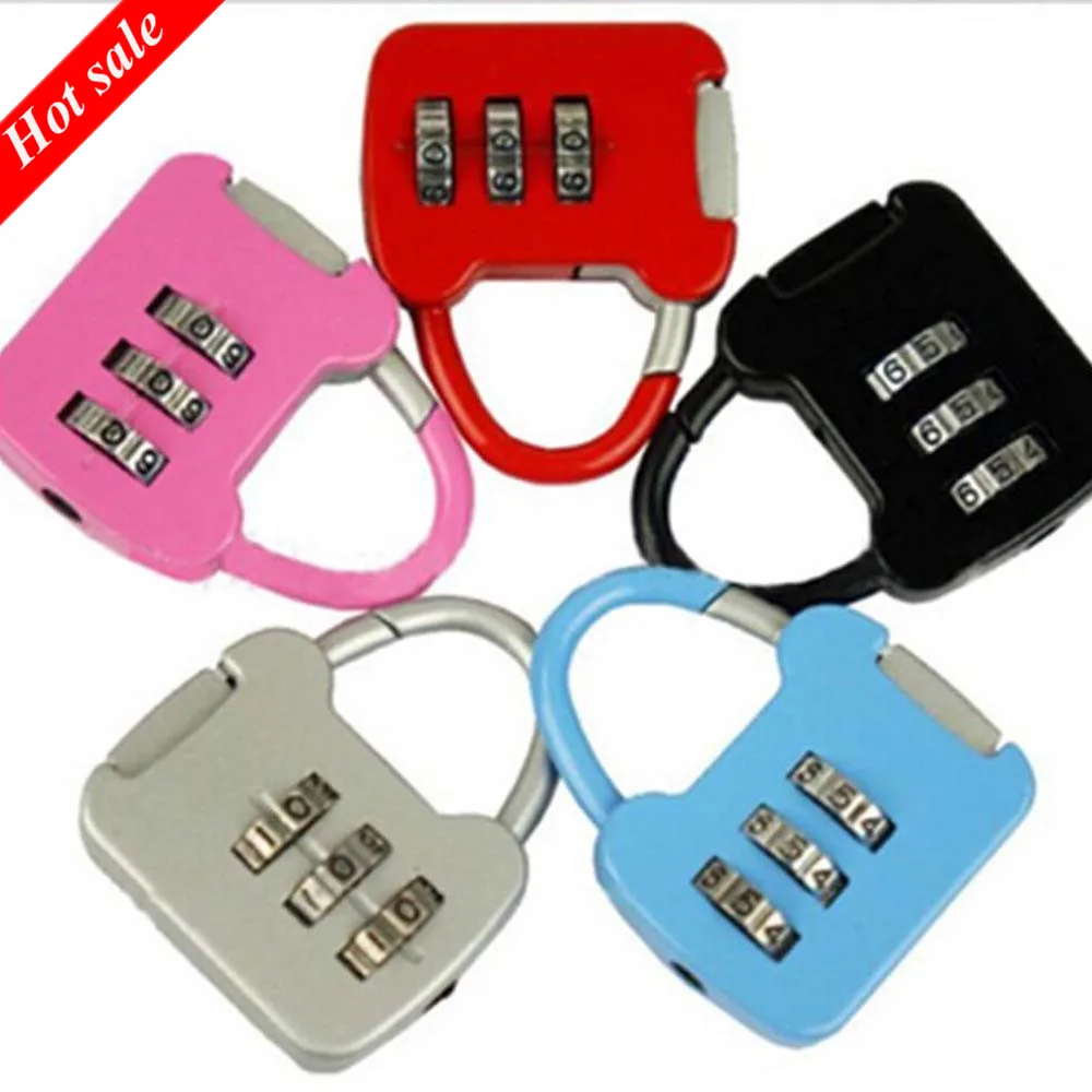 High Quality New Fashion Hot Sale 3 Digit Combination Luggage Code Lock Password Padlock Mini Suitcase | Обустройство дома
