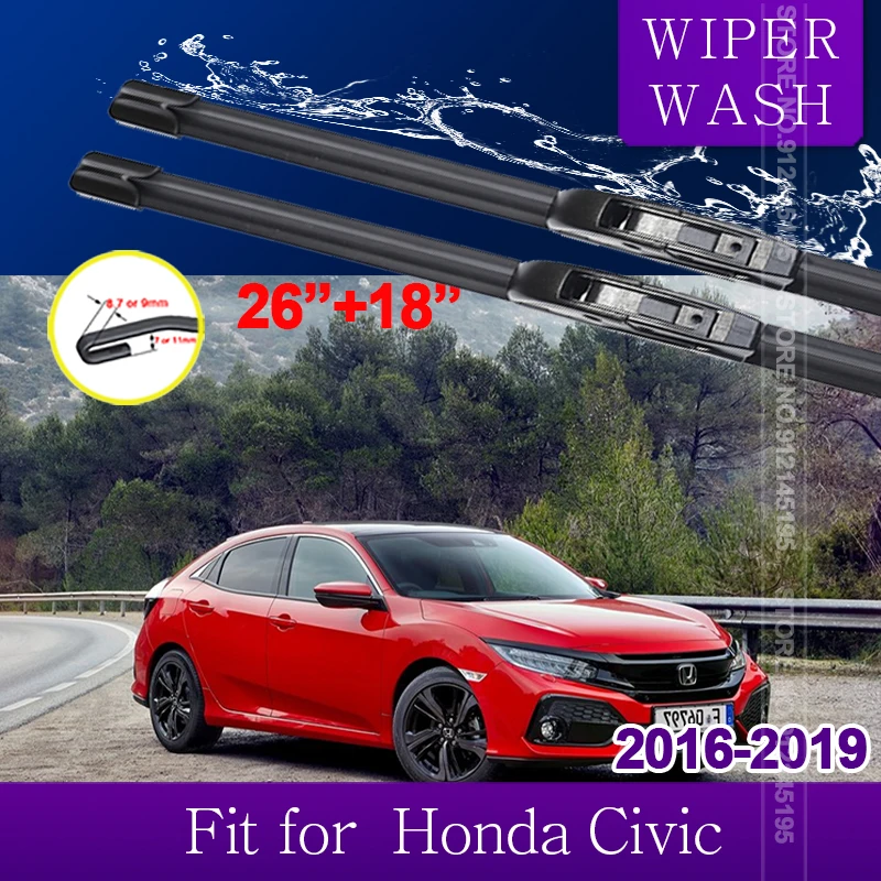 Car Wiper Blades for Honda Civic 10 2016 2017 2018 2019 10th Gen 10 FC