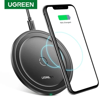 

UGREEN 10W Qi Fast Wireless Charging Pad for iPhone 11 X Xs Xr 8 Wireless Charger for Samsung S10 Note 9 AirPods Xiaomi Charger
