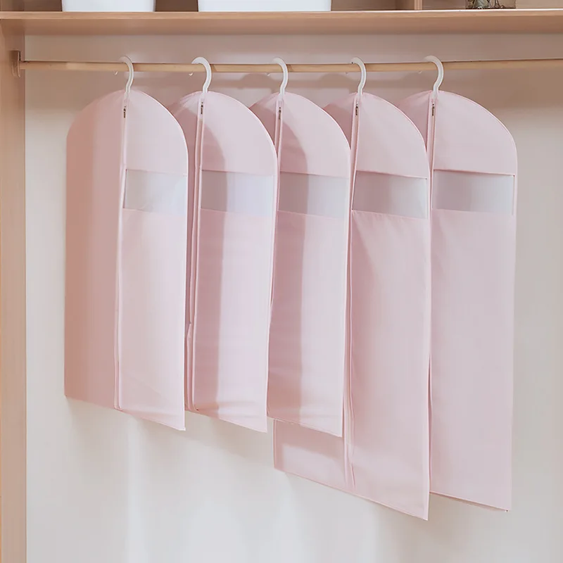 Funda impermeable estampada para traje, cubierta de polvo transparente para colgar ropa, gruesa, para tienda de limpieza en seco