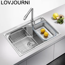 Интегральная раковина для мытья овощей Wasbak Evier Zlewozmywak Ze Stali Nierdzewnej kitchen De Cocina Fregadero Cuba Pia Cozinha