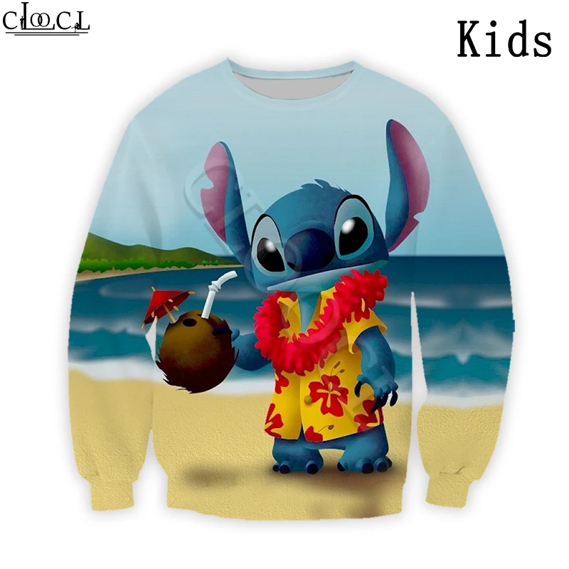 Толстовка с капюшоном для детей от 4 до 13 лет, Kawaii Lilo Stitch, футболка одежда для мальчиков и девочек толстовка с объемным рисунком из аниме Повседневные детские шорты
