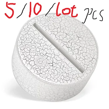 

5/10/lot pcs USB Cable Touch Lamp Bases For 3D LED Night Light Replacement 7 Color Light Base Table Decor Holder Porta Lampada