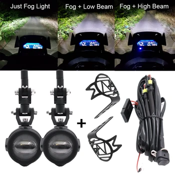 

Moto Motorcycle 40W Universal LED Auxiliary Fog Lamp Lights Assembly for BMW R1200GS F800GS Versys KTM Driving Headlight