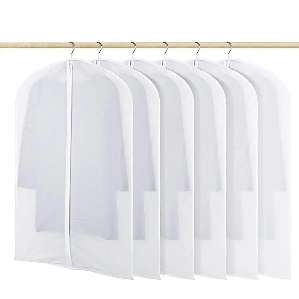 

Dust Cover Transparent Waterproof Clothing Dust-proof Bag Suit Jacket Trousers Garment Dress Wardrobe Hanging Bag Home Storage
