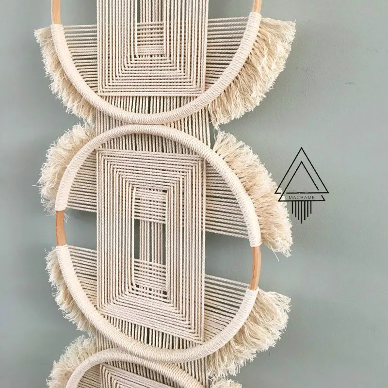 ÉTAGÈRE MURALE SUSPENDUE En Macramé Boho à Un Seul Niveau, Décoration D