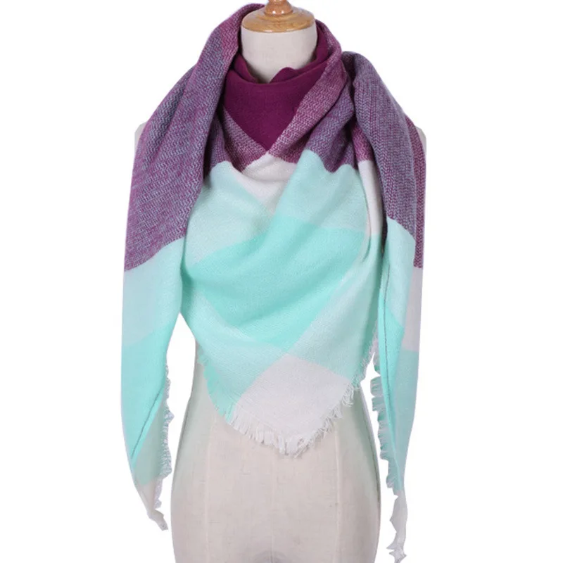 Модный теплый зимний шарф, женские шали из пашмины, шарфы, Женская шаль, акриловые банданы, повязка на голову, 25 цветов