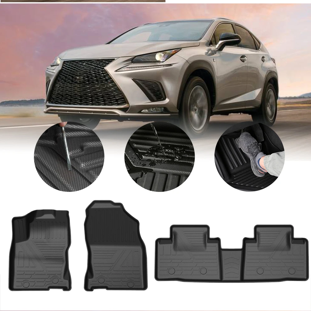 

Fully Surrounded Foot Pad For Lexus NX 2015 2016 2017 2018 2019 2020 Car Waterproof Non-Slip Rubber Floor Mat TPE Car Accessorie