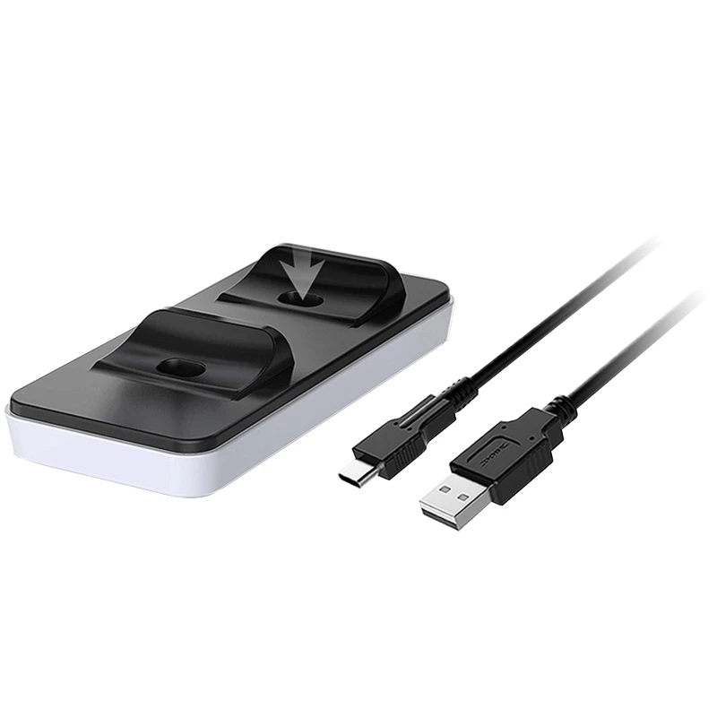 

Charging Dock Station Handle Charger USB Charger Charging Cable Charger Cradle for PS5 Gaming Controllers Handles Kit