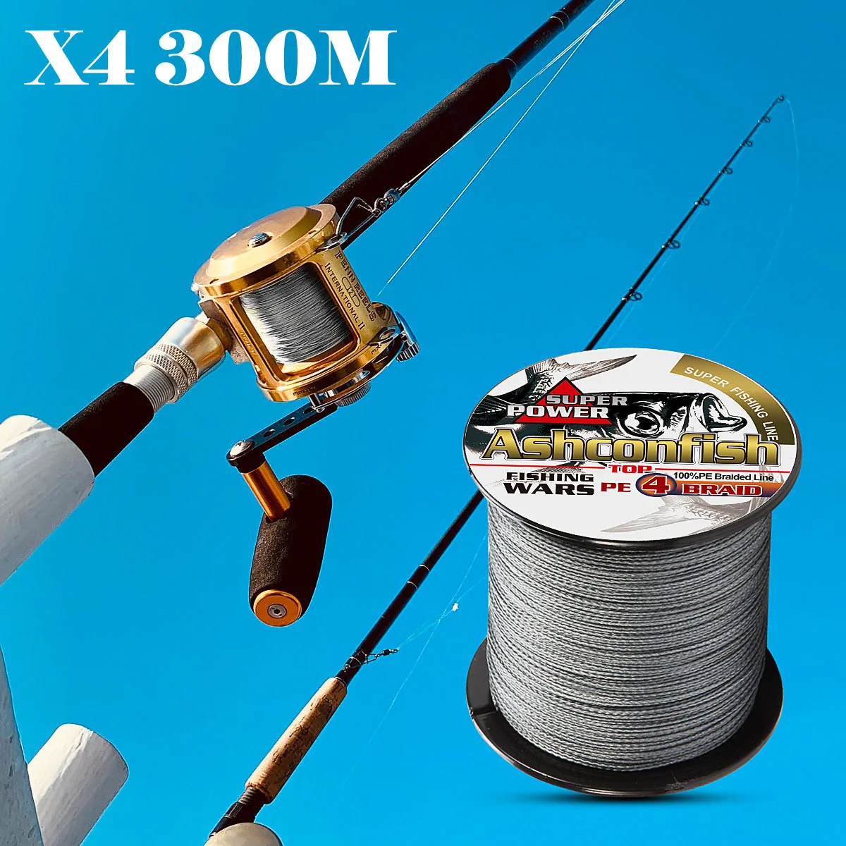 Леска плетеная из полиэтилена 300 м 4 нити 6 8 10 15 20 25 30 35 фунтов|pe multifilament|4 strandsfishing line |
