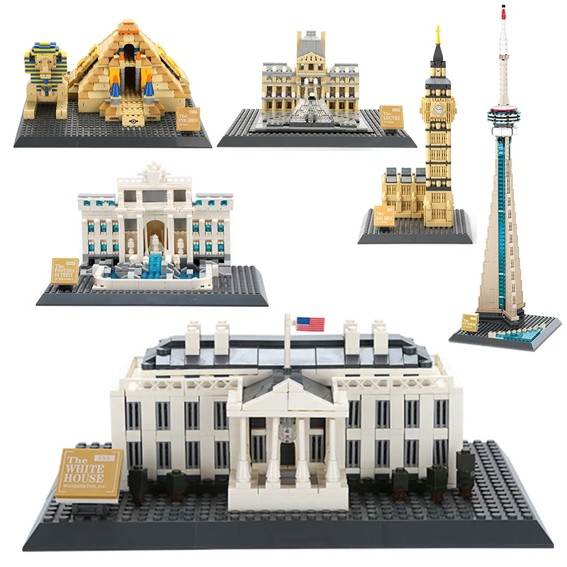 

DIY Assembly Bricks Famous Architecture Diamond Building Blocks Construction Block Educational Toy For Children Birthday Gift