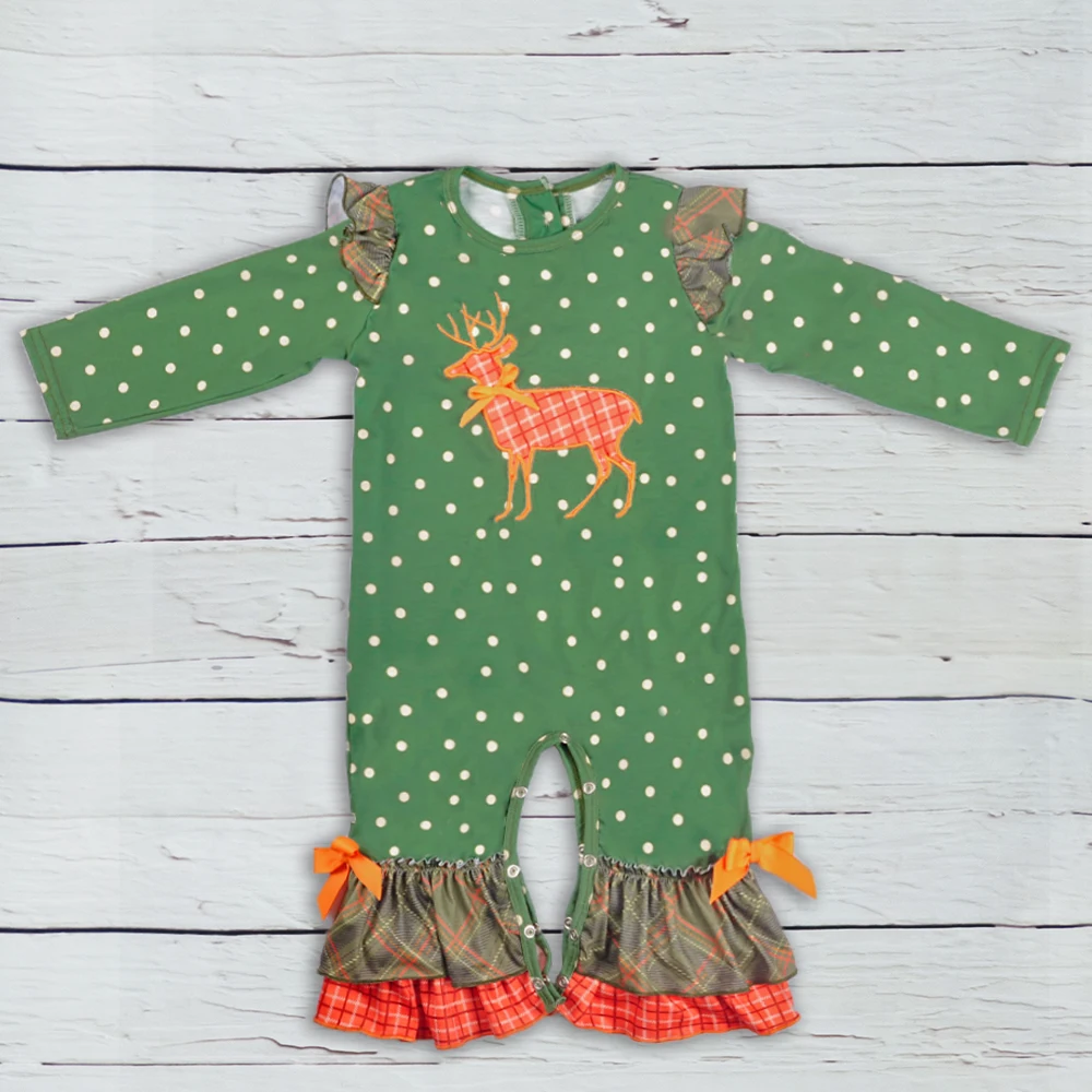 

New style Romper Toddler Clothes Baby clothes Green Moose pattern Children's clothes Free Shipping