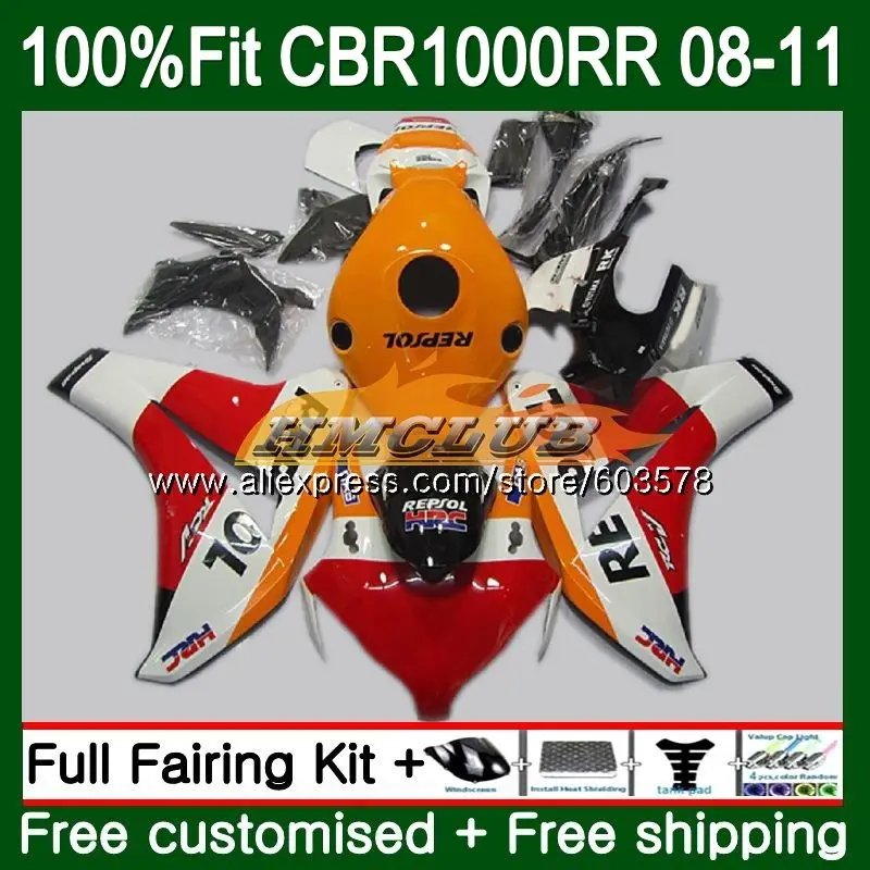 Литья под давлением для HONDA CBR1000 RR CBR 1000 RR 2008 2009 2010 2011 Repsol красный 79CL. 50 CBR 1000RR CBR1000RR 08 09 10 11 обтекатель oem