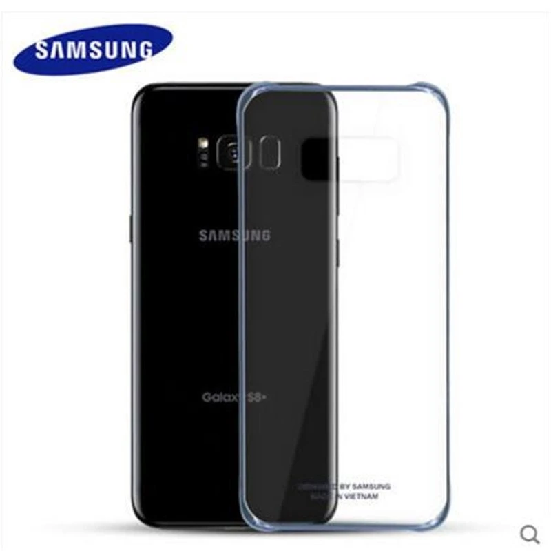 

Original Samsung Galaxy S8 S8 PLUS Clear Ultra Slim Back Case Transparent Protect Cover SM-G9500 G9550 Hard PC Fundas Thin