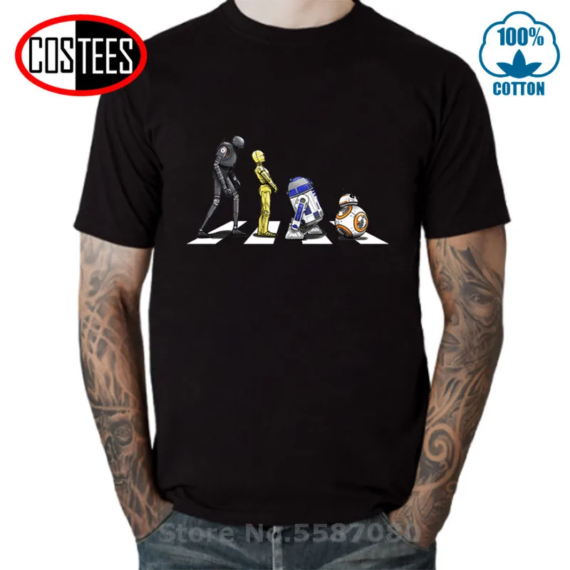Футболка Camisetas Vestidos забавная футболка с пробуждением силы роботами-джедаями BB8
