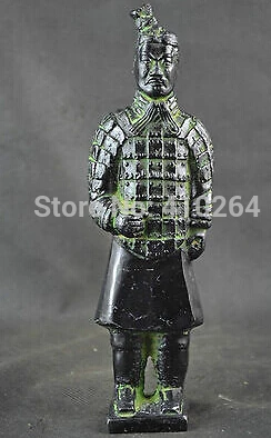 Старое китайское изделие из бронзы ручной работы вырезание Terra-Cotta Warriors редкая