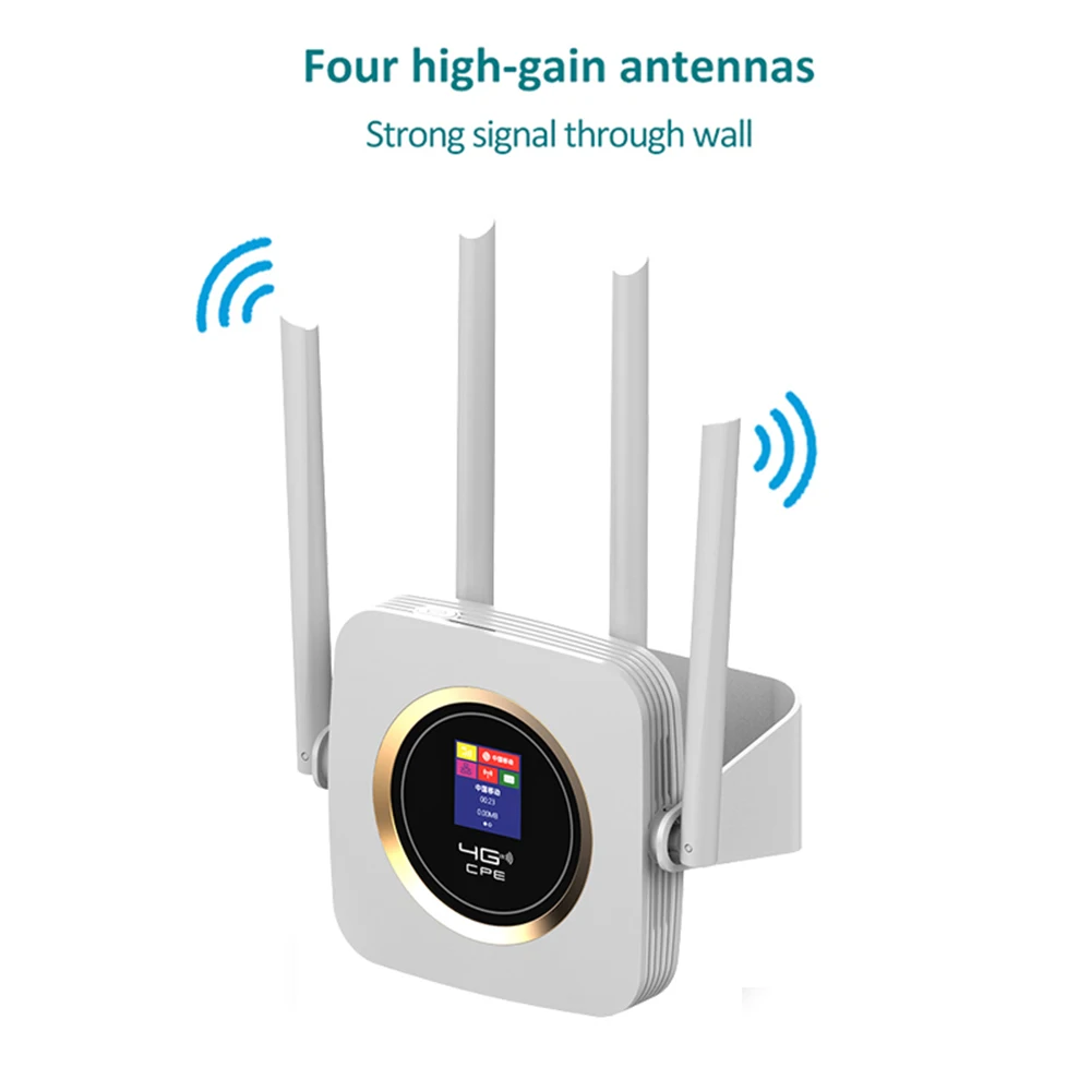 CPE904 300Mbps 4G Wifi Router Unlocked Wireless 4G Router With SIM Card Slot 4Pcs Antenna LAN Port Support 32 Users