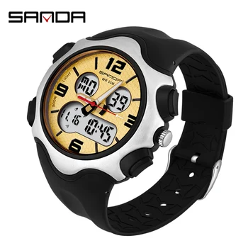Sanda-Reloj deportivo para Hombre, cronógrafo masculino resistente al agua, con alarma y fecha