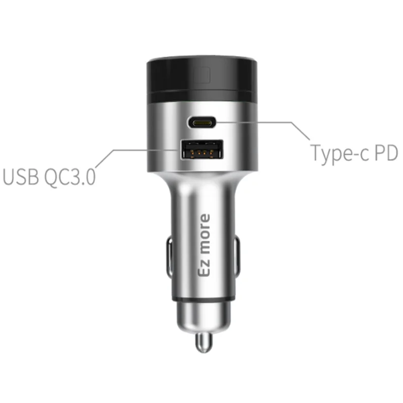  Xiaomi Ez more Smart Bluetooth Car Charger Al Air Control PD Dual Line Fast Charge Bluetooth Music 