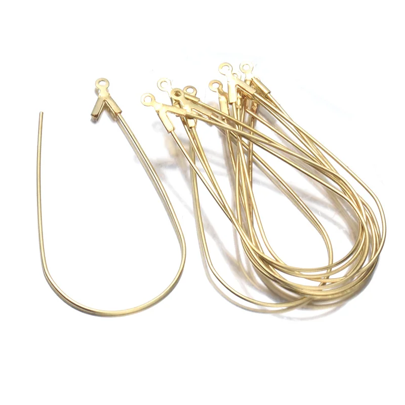 Aiovlo 10pcs/lot Copper Metal with Holes Popular Geometric Water Drop Pattern Earrings Pendants DIY Handmade Jewelry Accessories