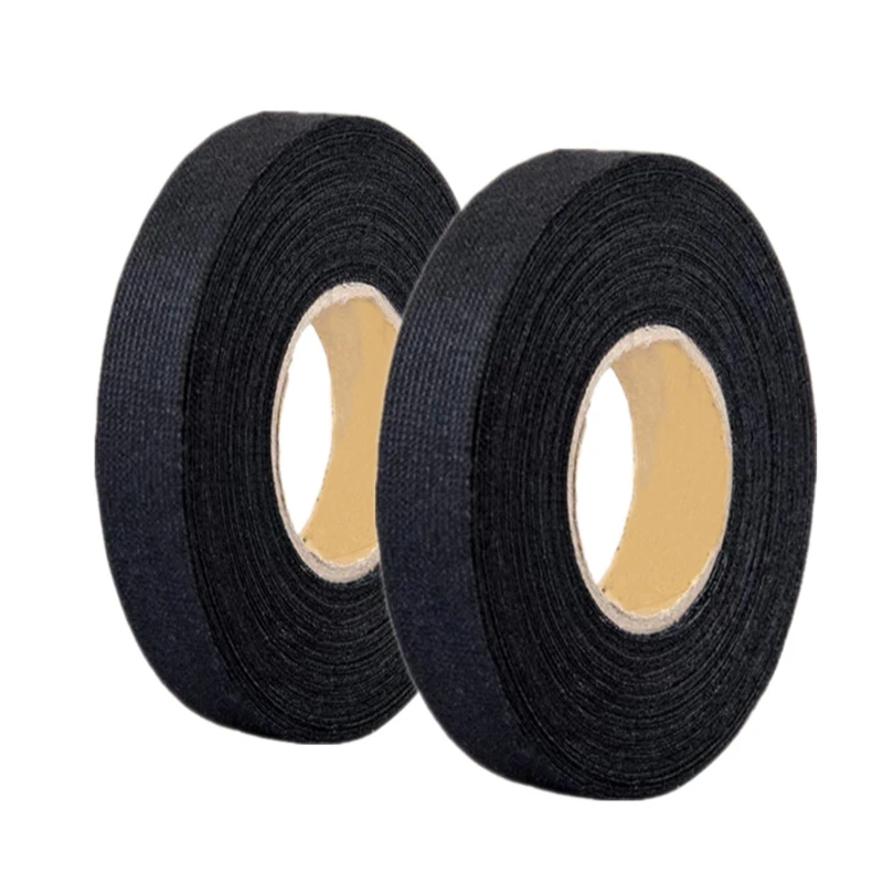 

15M Black Tesa Coroplast Adhesive Cloth Tape Auto Styling Car Stickers Adhesive Felt Tape for Car Cable Harness Wiring Loom