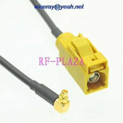 

DHL/EMS 50 pcs Cable 6inch Fakra SMB K 1027 female to MMCX male 90 degree angle RG174 Pigtail jumper cable -A2