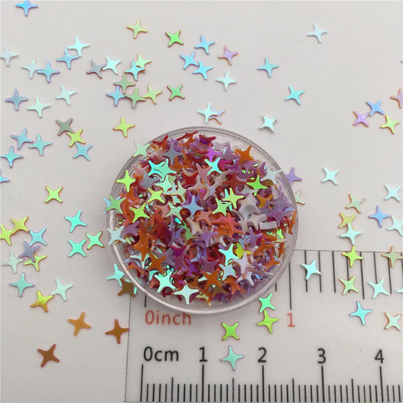 30g/Lot 5mm Cross Star Loose Sequins Glitter Paillettes For DIY Nail Craft,Slime Making, Wedding Decoration confetti Wholesale