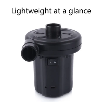 

Portable Ultra-quiet Rechargeable USB Electric Air Pump Quick Fill Inflator Charging with 3 Nozzles Home Car Use