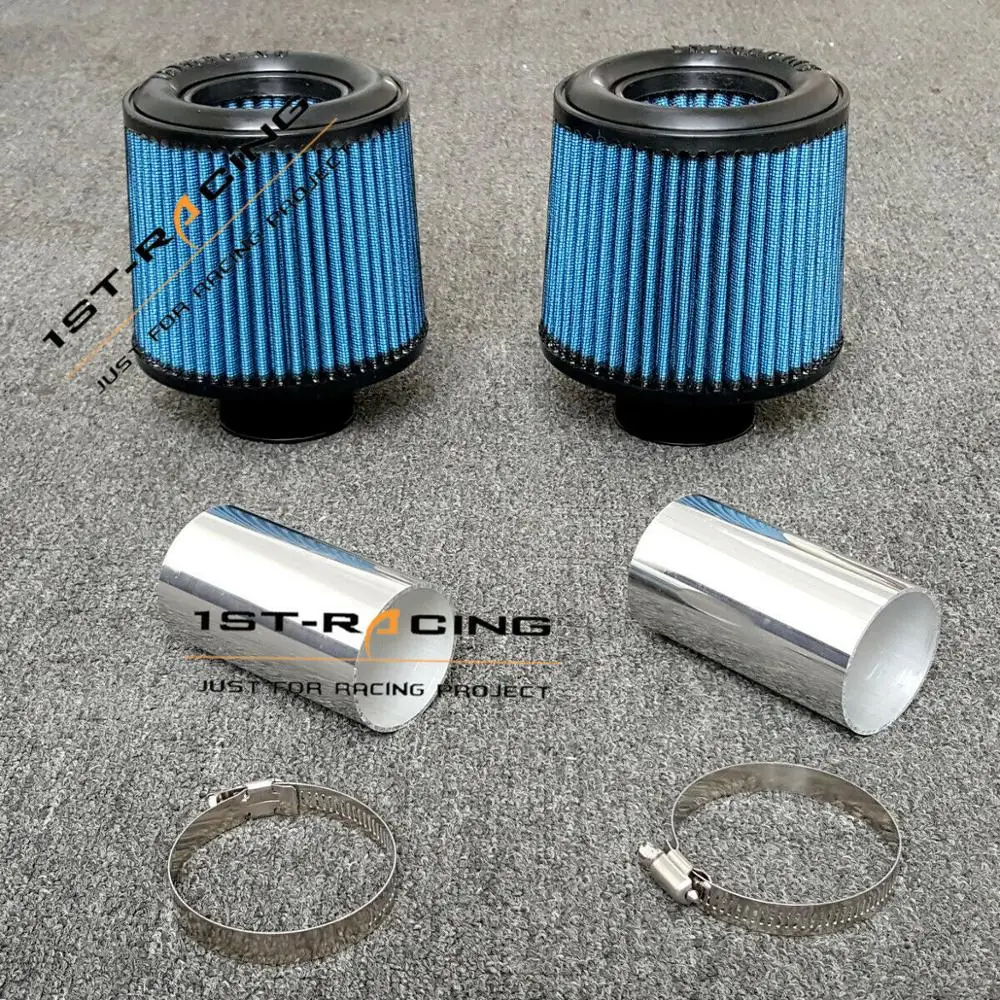 2.25" High FLow Dual Cone Air Filter For BMW 135i 335i 535i E90 E92 E90 Z4 N54 3.0L
