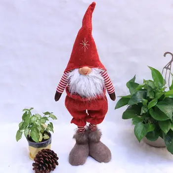 

Handmade Christmas Ornaments Gnome Swedish Tomte Santa Doll Home Window Desk Decoration Thanks Giving Day Gifts