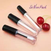 

4ml ABS Round Lip Gloss Tube Empty Plastic Lip Balm Bottle With Clear Body Small Lipstick Samples Vials Cosmetics Container