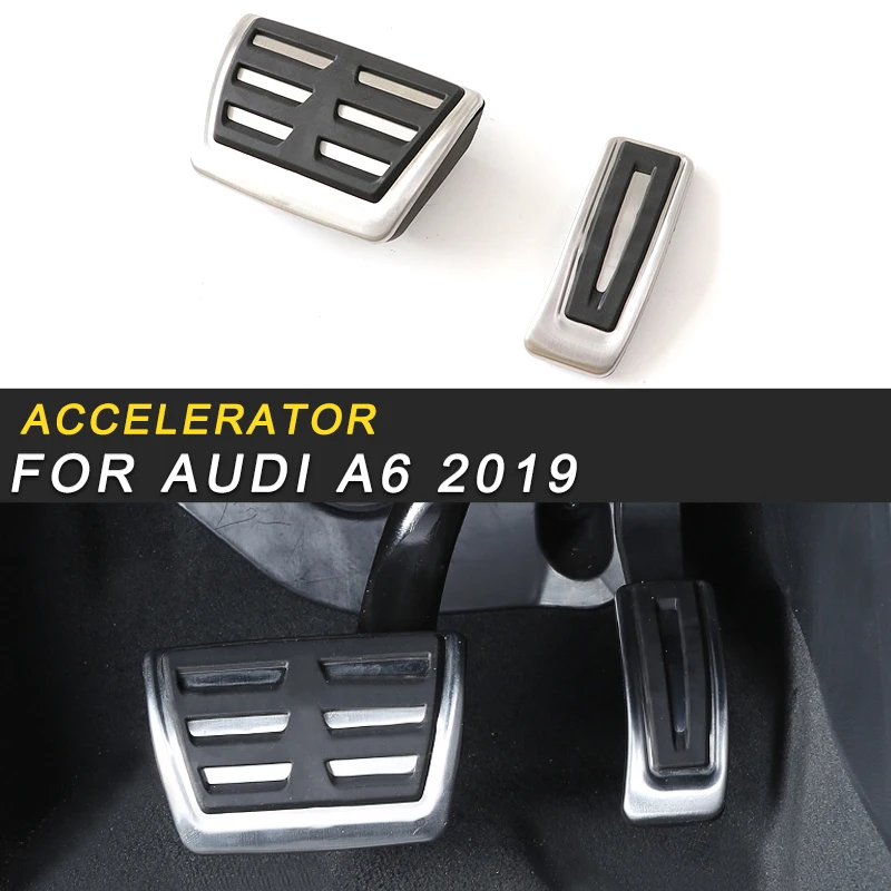

Car Styling Accelerator Rest Brake Pedal Cover Trim Frame Sticker Interior Accessories For Audi A6 C8 2019