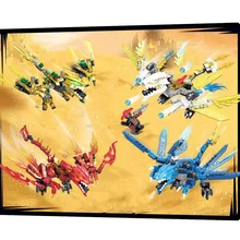 2019 New 4 pcs/set Ninja Dragon Knight Model Building Blocks Compatible Legokery Ninjagoly Figures Bricks Toys for Children Gift 3d mini cooper mk vii building bricks blocks new year gift figures toys for children model car compatible lepins diy model
