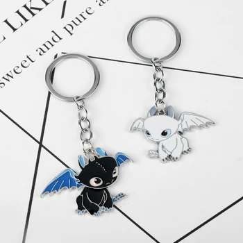 

Anime How To Train Your Dragon Keyring Toothless Night Fury Metal Enamel Keychain Key Ring Cartoon Figure Alloy Key Chains Gifts