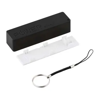 

Hot Perfume Square AC/DC Adapters Mobile Power Case Box USB 18650 Battery Cover Key Chain For iPhone For Samsung MP3
