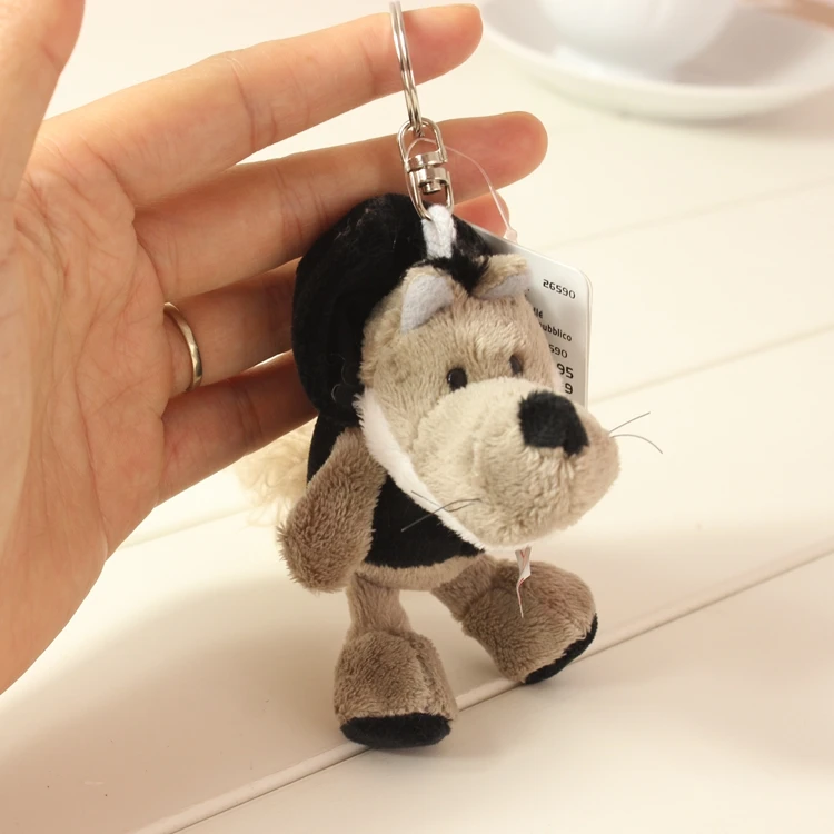 Брелок с подвеской в виде волка из белой ткани 5 шт.|plush keyrings|plush pendantkeyring plush |