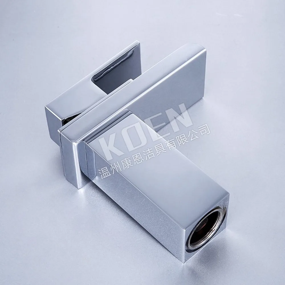 Made Of Copper The Organization Compact Durable Four Sides Of The Basin Faucet Square Sink Waterfall Faucet Straight Mouth