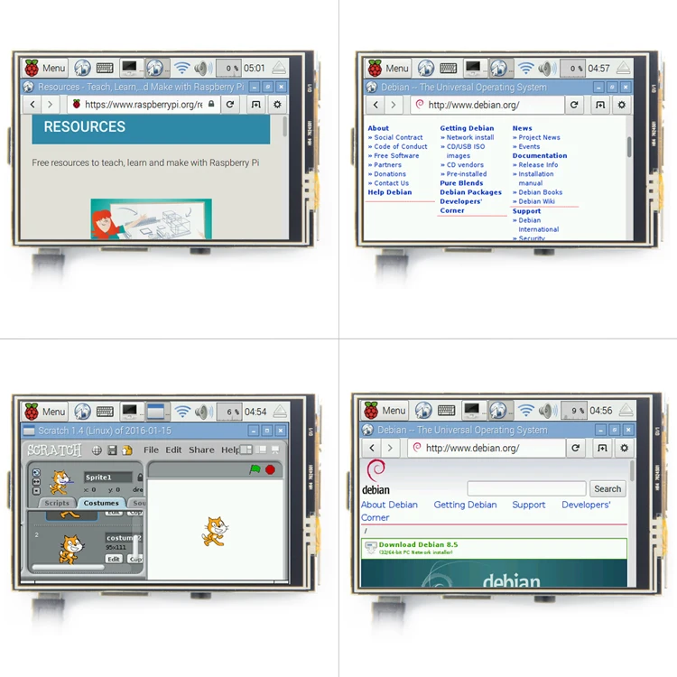 Raspberry Pie 4 3,5 дюймов Raspberry Pi сенсорный экран дисплей TFT LCD 3B