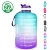 QuiFit 3.78 L 2.2 L 1.3 L 128oz Галлонная Бутылка Воды с Соломой Мотивационный и Временной Маркер ТРЕНАЖЕРНЫЙ ЗАЛ Питьевой Кувшин BPA Free Sports Outdoor