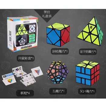 

2019 New Arrive 4pcs/set Cubing Classroom WCA Official Competition Cube Gift Set Magic Cube Brain Teaser Puzzle Toy - Colorful