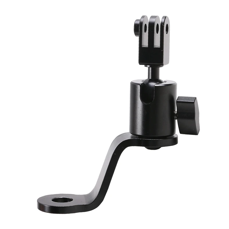 Alumínio Motocicleta Espelho Retrovisor Mount Bracket Titular Sports Câmera Holder Compatível com Gopro Hero 11 10 Preto