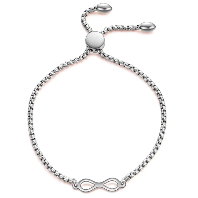Stainless Steel Love Heart Bracelets For Women Party Gift Fashion Joyas de Chain Charm Bracelets Jewelry Wholesale Text Engraved 