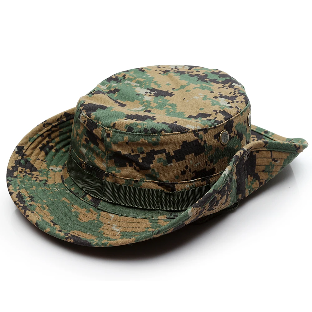 

Hunting Hats Military Camouflage Boonie Hat US Army Caps Camo Men Outdoor Sports Tactical Cap Fishing Hiking Sunshade Cap