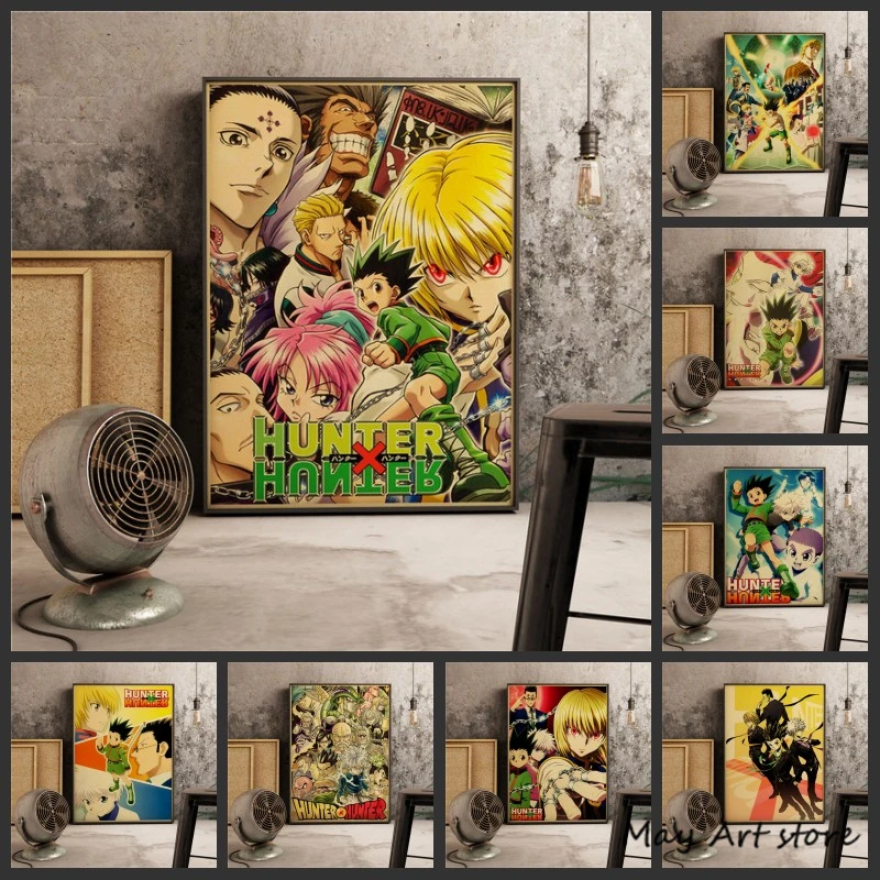 Retro Anime Hunter x Hunter Nette Leinwand Malerei Poster Drucke Wand